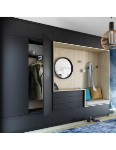 MEUBLE D'ENTRÉE ULTRA MAT NOIR 2